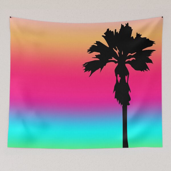 Item preview, Tropical Sunset With Palm Tree Silhouette designed and sold by jaggerstudios.