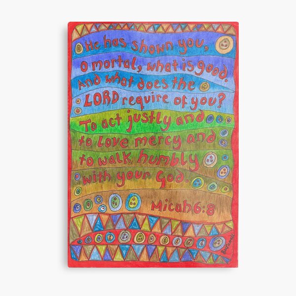 Micah Quote Metal Print