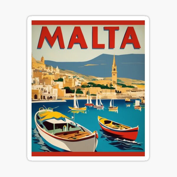 Item preview, Malta Travel Poster designed and sold by CaliforniaDi.