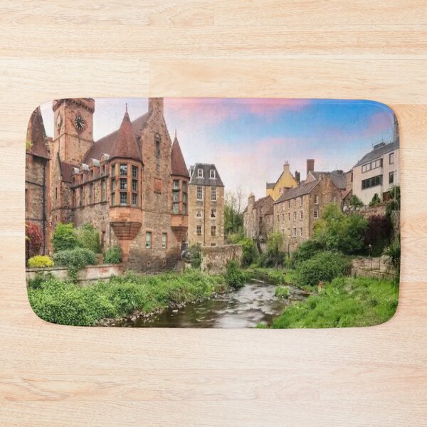 Item preview, Sunset landscape of the beautiful Dean’s Village in the city of Edinburgh, Scotland designed and sold by The Happiness Market .