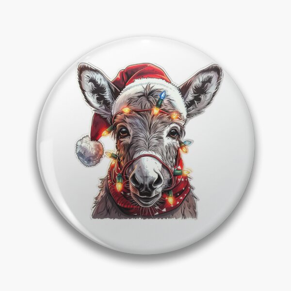 Item preview, High Detail Christmas Donkey with Lights, Santa Hat, and Scarf designed and sold by tjnextgen99.