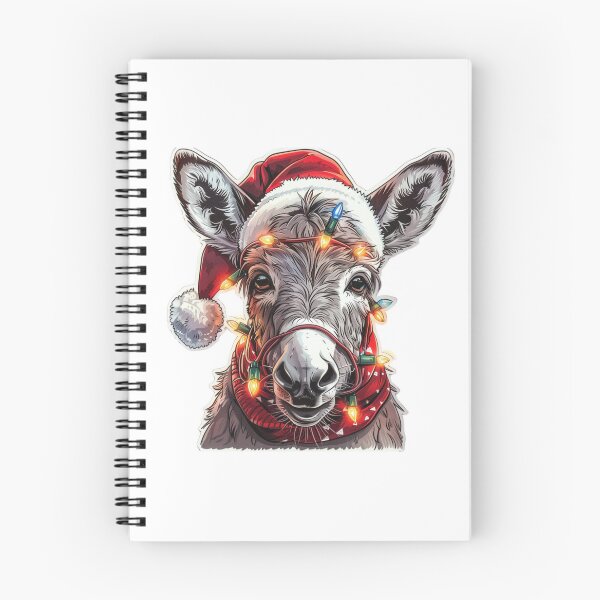 Item preview, High Detail Christmas Donkey with Lights, Santa Hat, and Scarf designed and sold by tjnextgen99.