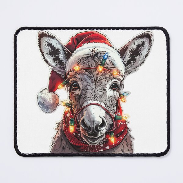 Item preview, High Detail Christmas Donkey with Lights, Santa Hat, and Scarf designed and sold by tjnextgen99.