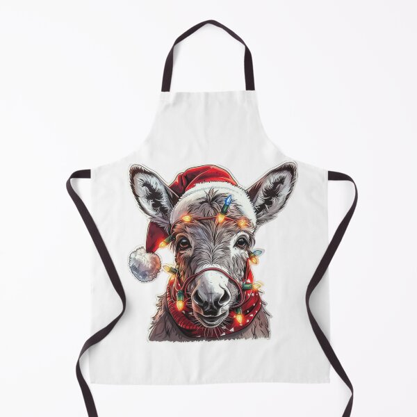 Item preview, High Detail Christmas Donkey with Lights, Santa Hat, and Scarf designed and sold by tjnextgen99.