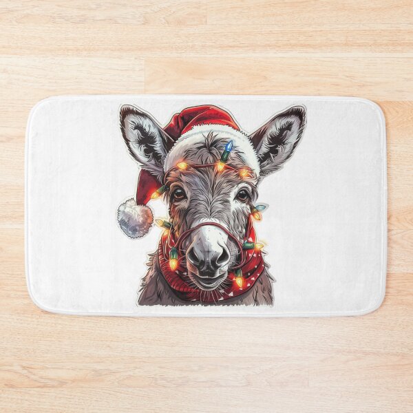 Item preview, High Detail Christmas Donkey with Lights, Santa Hat, and Scarf designed and sold by tjnextgen99.