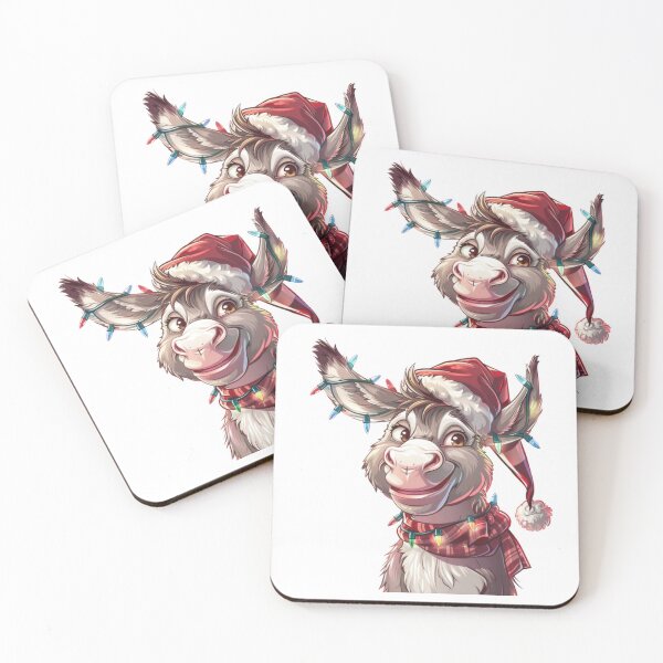 Item preview, Hyper Realistic Christmas Donkey Sticker with Lights and Santa Hat designed and sold by tjnextgen99.