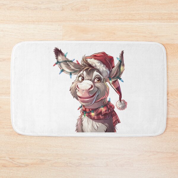 Item preview, Hyper Realistic Christmas Donkey Sticker with Lights and Santa Hat designed and sold by tjnextgen99.