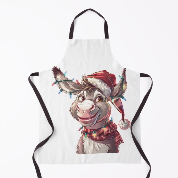 Item preview, Hyper Realistic Christmas Donkey Sticker with Lights and Santa Hat designed and sold by tjnextgen99.