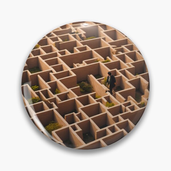 Item preview, AMAZEING - a complex maze, with a solitary figure navigating through it. designed and sold by Atmosferica.