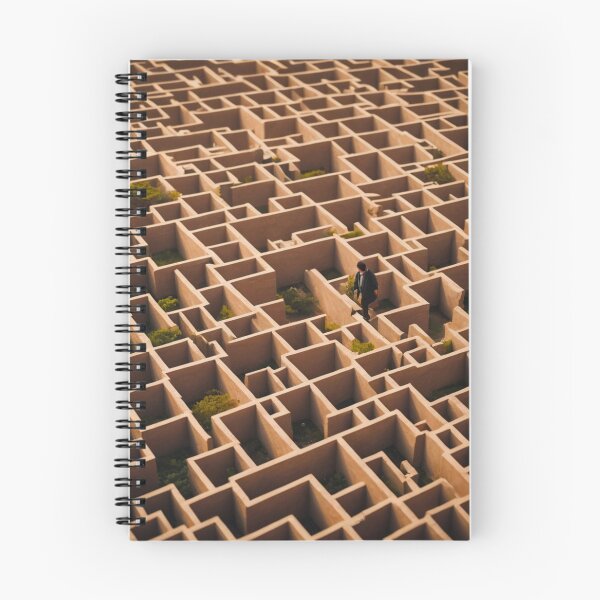 Item preview, AMAZEING - a complex maze, with a solitary figure navigating through it. designed and sold by Atmosferica.
