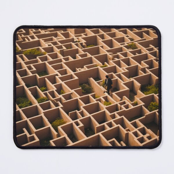 Item preview, AMAZEING - a complex maze, with a solitary figure navigating through it. designed and sold by Atmosferica.
