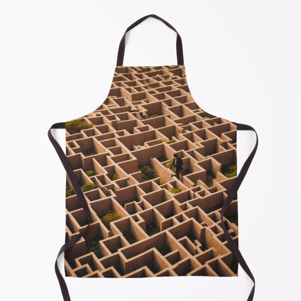 Item preview, AMAZEING - a complex maze, with a solitary figure navigating through it. designed and sold by Atmosferica.
