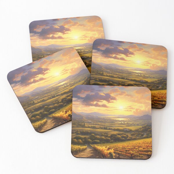 Item preview, Tuscany fields and farmhouse on hills at sunrise - Landscape photography designed and sold by TheArtistOf2022.