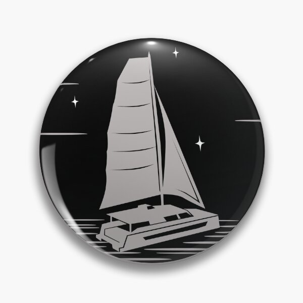 Item preview, She's a Cool Catamaran Nautical Aesthetic Logo designed and sold by WallabyWorks.