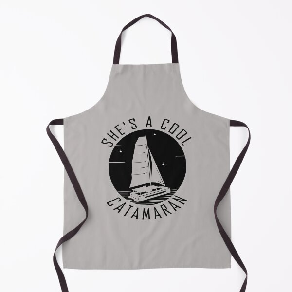 Item preview, She's a Cool Catamaran Nautical Aesthetic Logo designed and sold by WallabyWorks.