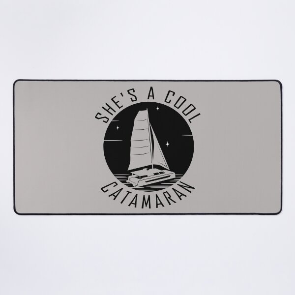 Item preview, She's a Cool Catamaran Nautical Aesthetic Logo designed and sold by WallabyWorks.