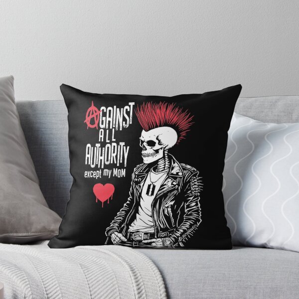 Item preview, Against All Authority Except My Mom Funny Punk Rock Skeleton designed and sold by GrandeDuc.