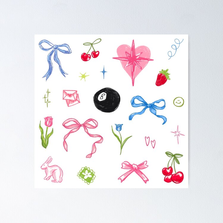 spring bows set Sticker