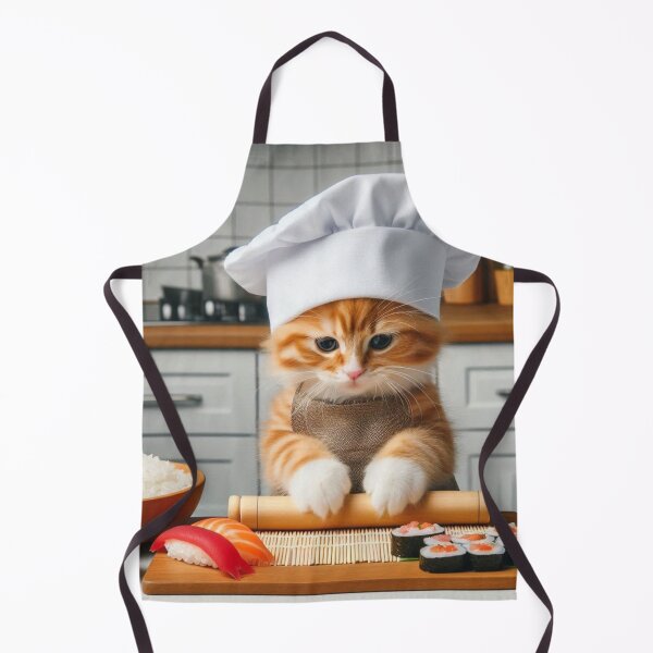 Item preview, Sushi Master Cat | Sushi Chef Cat - Fun Cooking with Sushi and Kitten designed and sold by tuschollos.