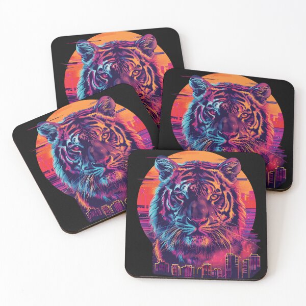 Item preview, Neon Urban Tiger Illustration designed and sold by AIStudioProject.