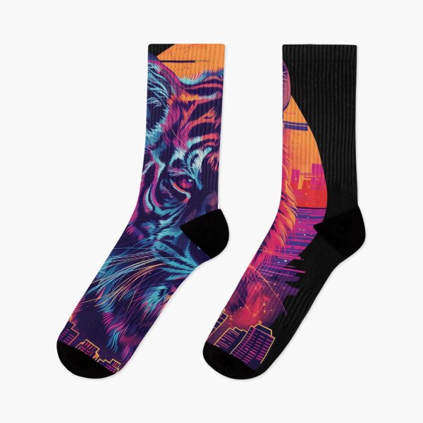 Item preview, Neon Urban Tiger Illustration designed and sold by AIStudioProject.
