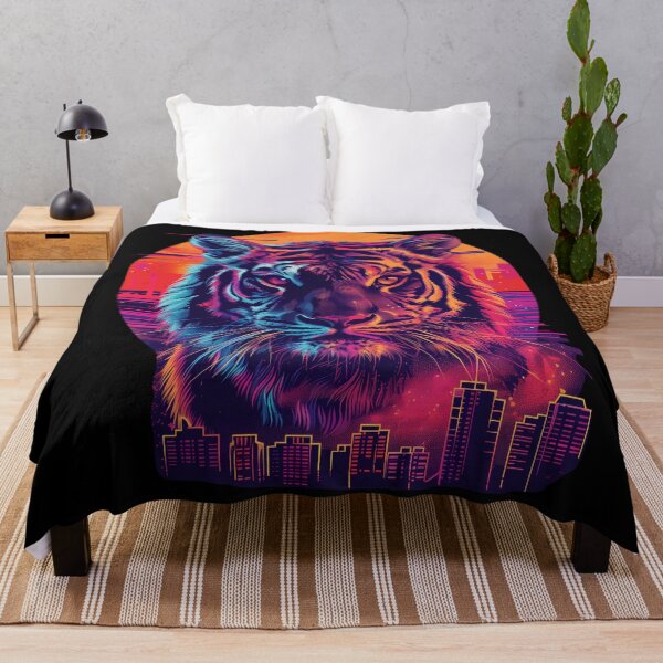 Item preview, Neon Urban Tiger Illustration designed and sold by AIStudioProject.