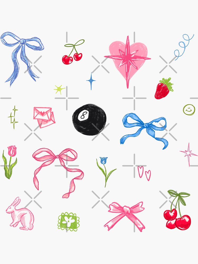spring bows set Sticker