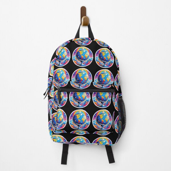 Item preview, Colorful Globe with Rainbow Background designed and sold by artwaves.