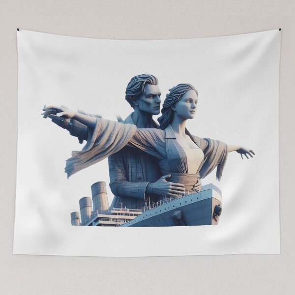 Item preview, Titanic Iconic Pose - Romantic Movie Design | Classic Love Scene Artwork designed and sold by Luxuriously.