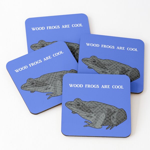 Item preview, Wood Frogs are Cool on Blue designed and sold by Art in My Loft.