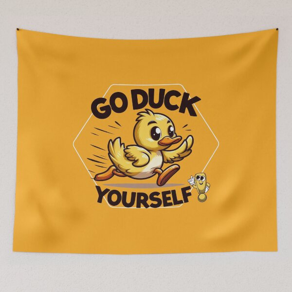Item preview, Running Duck: 'Go Duck Yourself!' - Cute and Funny Duck DesignRunning Duck: 'Go Duck Yourself!' - Cute and Funny Duck Design designed and sold by Ali Doodles.