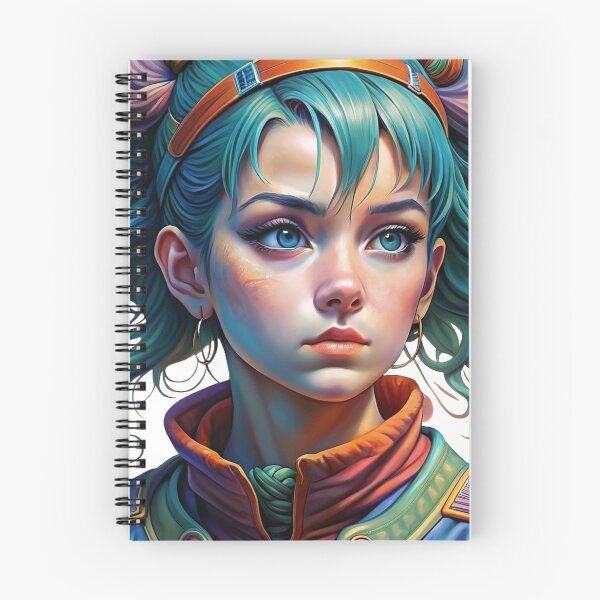 Item preview, Serenity between peaks | Futuristic Fantasy - Character with Multicolored Hair and Intricate Armor designed and sold by tuschollos.
