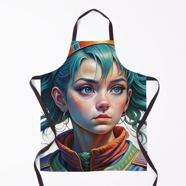 Item preview, Serenity between peaks | Futuristic Fantasy - Character with Multicolored Hair and Intricate Armor designed and sold by tuschollos.
