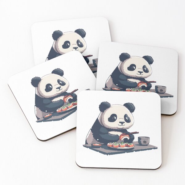 Item preview, Panda eating sushi designed and sold by xiao xuans.