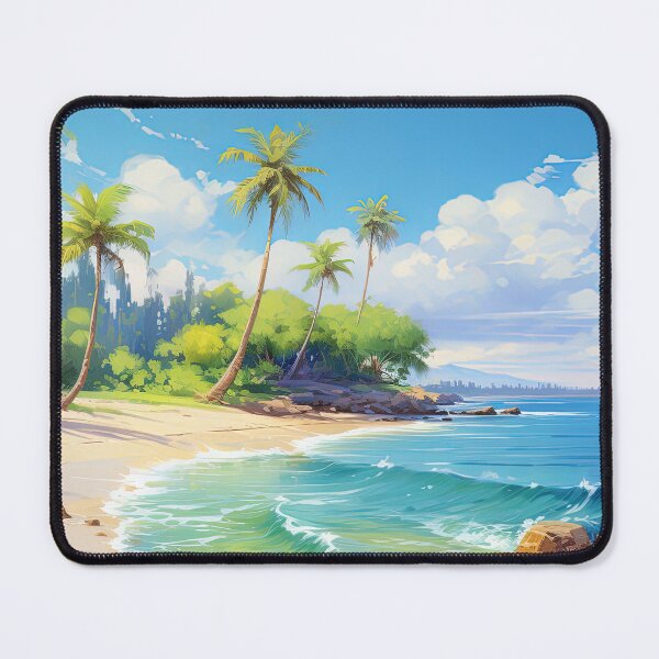 Item preview, Sandy tropical beach - Landscape painting designed and sold by TheArtistOf2022.