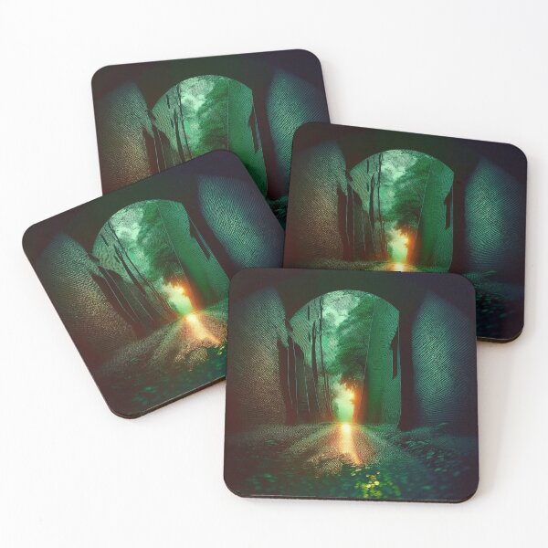 Item preview, My Mystical City - Shades of green and yellow- darkness/a3 designed and sold by My-fake-places.