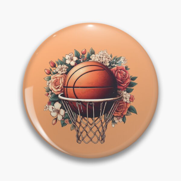Item preview, Vintage Basketball Hoop Flowers Lover Basketball Fan Floral -  designed and sold by PurpleLoveStore.