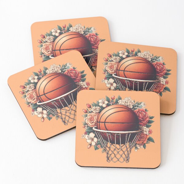 Item preview, Vintage Basketball Hoop Flowers Lover Basketball Fan Floral -  designed and sold by PurpleLoveStore.