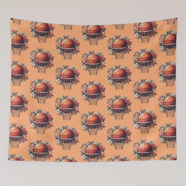 Item preview, Vintage Basketball Hoop Flowers Lover Basketball Fan Floral -  designed and sold by PurpleLoveStore.