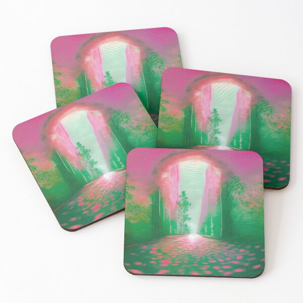 Item preview, My Mystical City - Shades of green and pink- pastel/a2 designed and sold by My-fake-places.