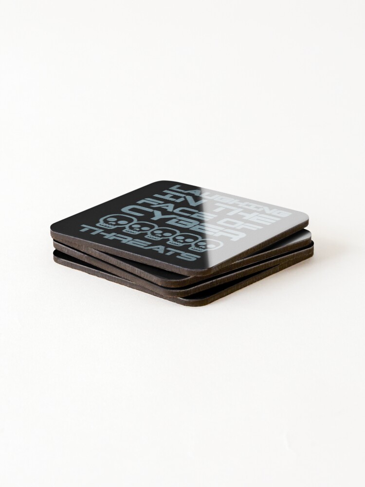 Thumbnail 4 of 5, Coasters (Set of 4), Ethical Hacker Computer Hacking Cybersecurity Coding Hacker Gift designed and sold by Hellsim.