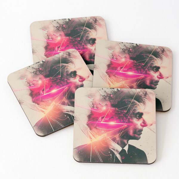 Item preview, Cosmologist Astrophysicist Carl Sagan Neon Surreal Art designed and sold by Mystikos Art.