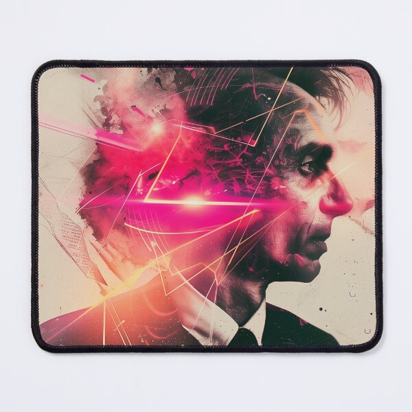 Item preview, Cosmologist Astrophysicist Carl Sagan Neon Surreal Art designed and sold by Mystikos Art.