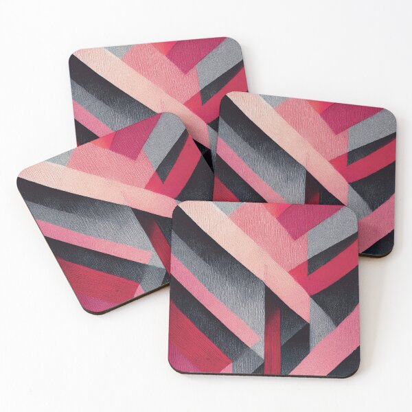 Item preview, ABSTRACT Masculine art, black, white and red, intersecting shapes and lines, classy, luxurious, triangle, diamond  designed and sold by navitalidesign.