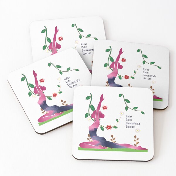 Item preview, Pink navy Lady Yoga relax life, Mantra quote  designed and sold by Nanthanon.