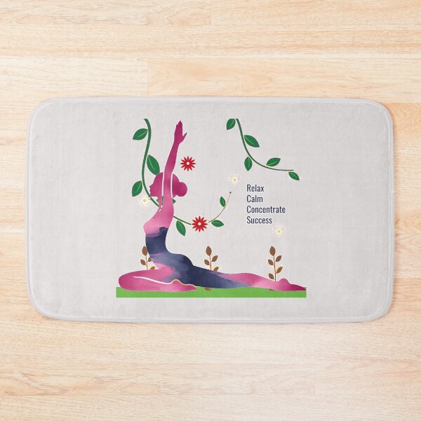 Item preview, Pink navy Lady Yoga relax life, Mantra quote  designed and sold by Nanthanon.