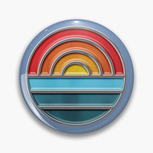 Item preview, orange ocean sunset enamel designed and sold by EnamelStudio.