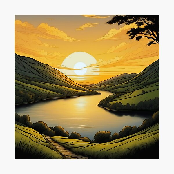 Item preview, The serenity over Lake District  designed and sold by canvasriddle.