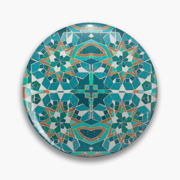Item preview, Kaleidoscope : Moroccan Zellige Tile : Blue + Turquoise designed and sold by TRVLR Designs.
