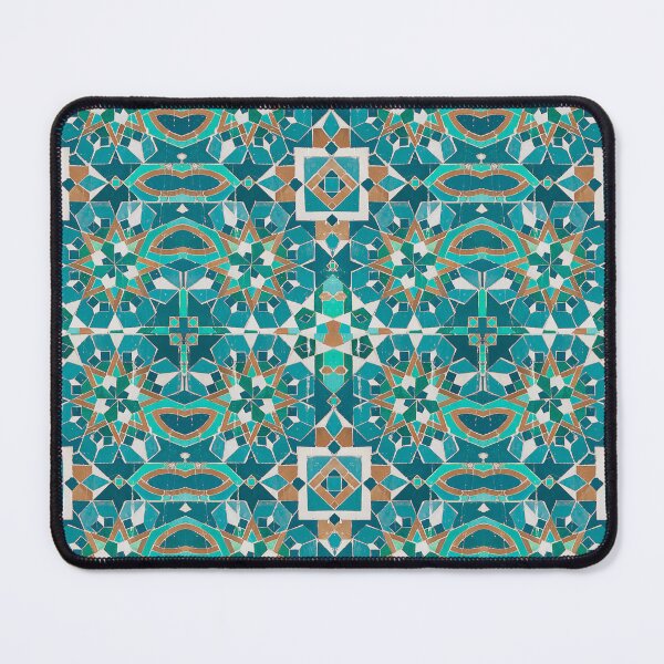 Item preview, Kaleidoscope : Moroccan Zellige Tile : Blue + Turquoise designed and sold by TRVLR Designs.